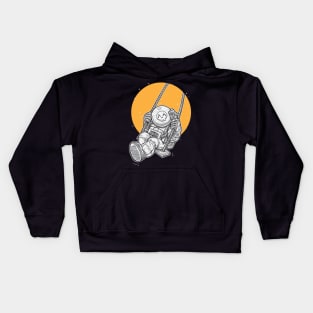 cute robot astronaut Kids Hoodie